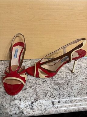 Prada "hot rod " sandals tri color from 2012 in amazing condition